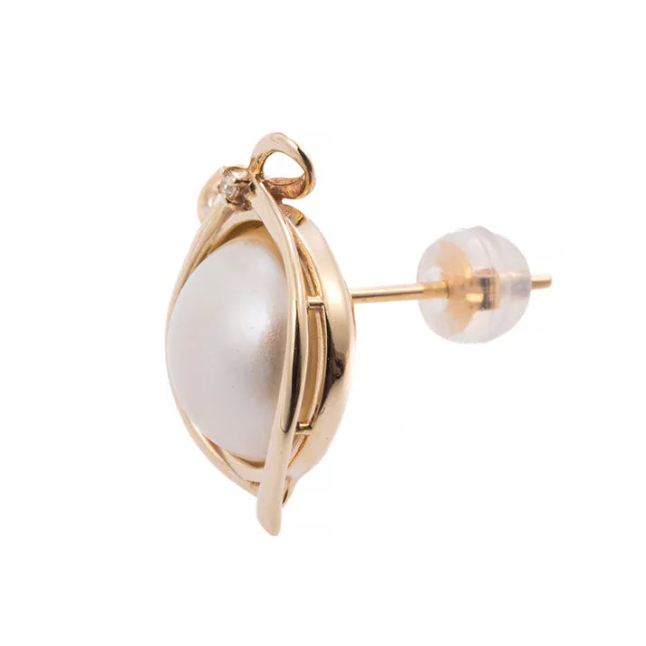 Est LiLas K10YG Pearl Earrings