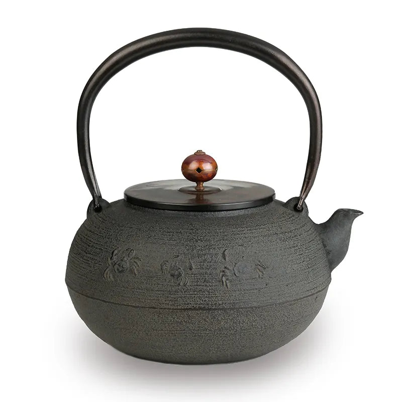 FIVE CRABS iron kettle