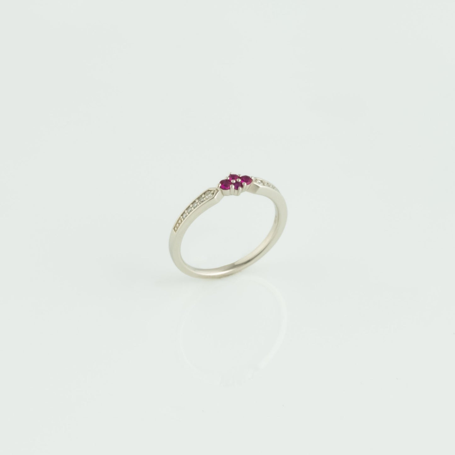 Est LiLas Pt950 Ruby Necklace Ring Set