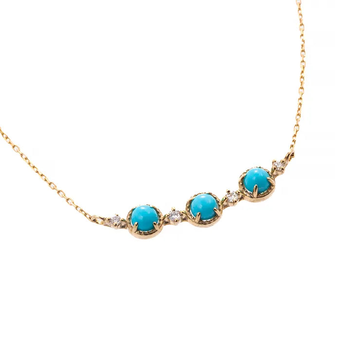 Est LiLas K10YG Turquoise 3pc Necklace